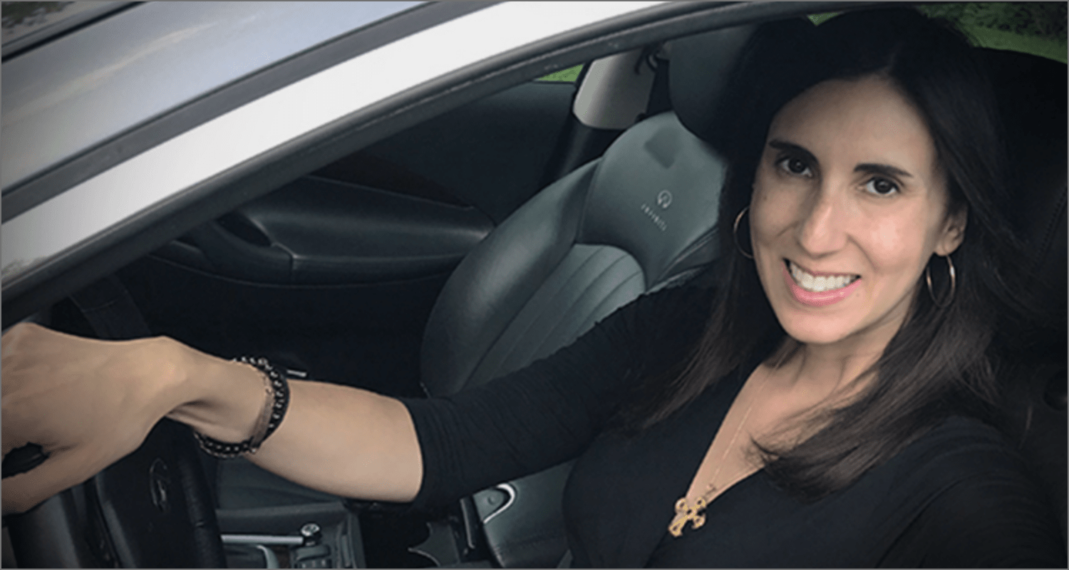 LEMTRADA patient, Katy, in the driver's seat and owning her relapsing multiple sclerosis
