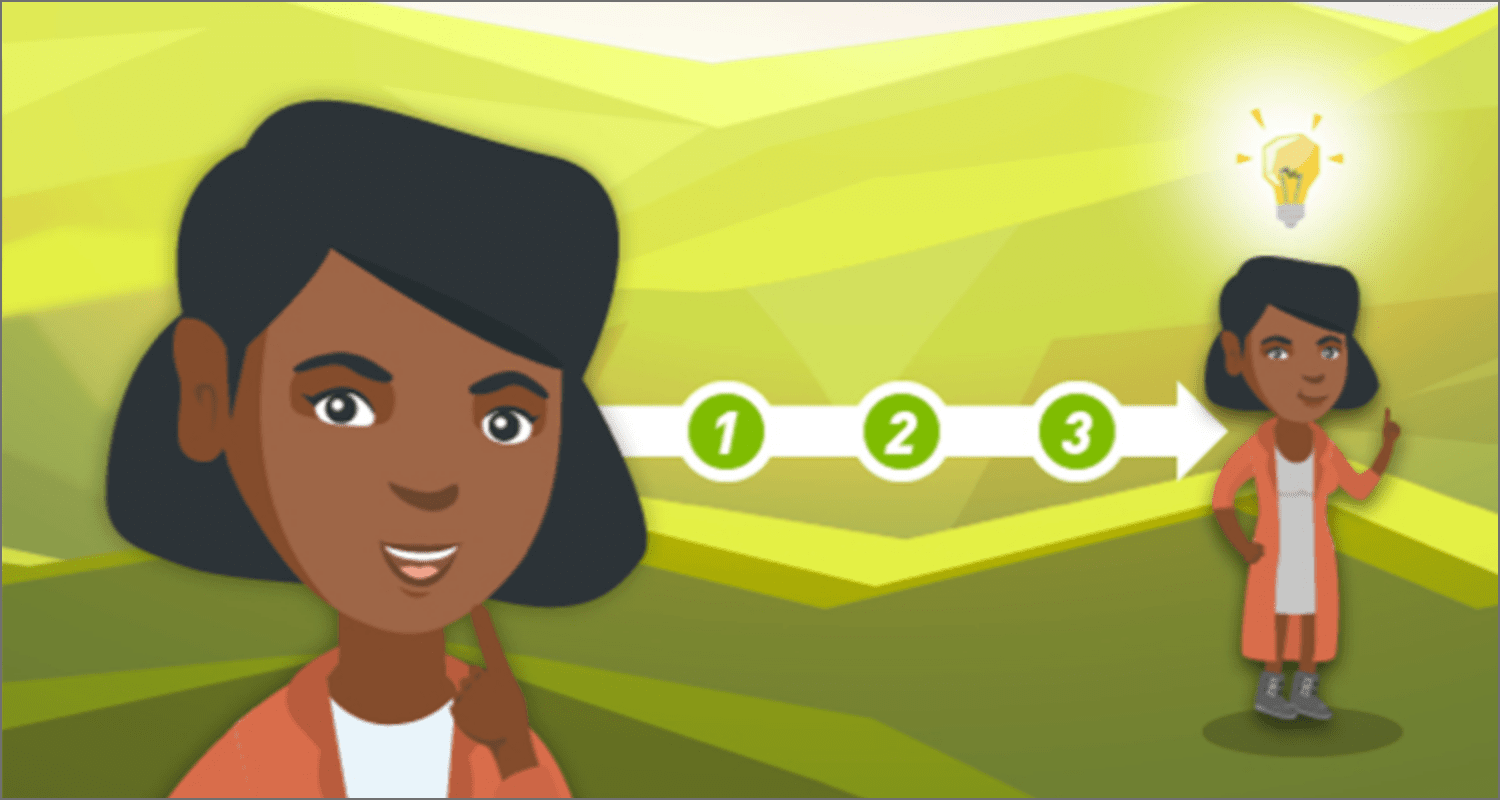 3 Steps Illustration showing the 3 steps that Kimberly took to help her recover after infusions