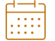 Icon of a calendar in orange.