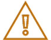 Icon of a warning symbol in orange.